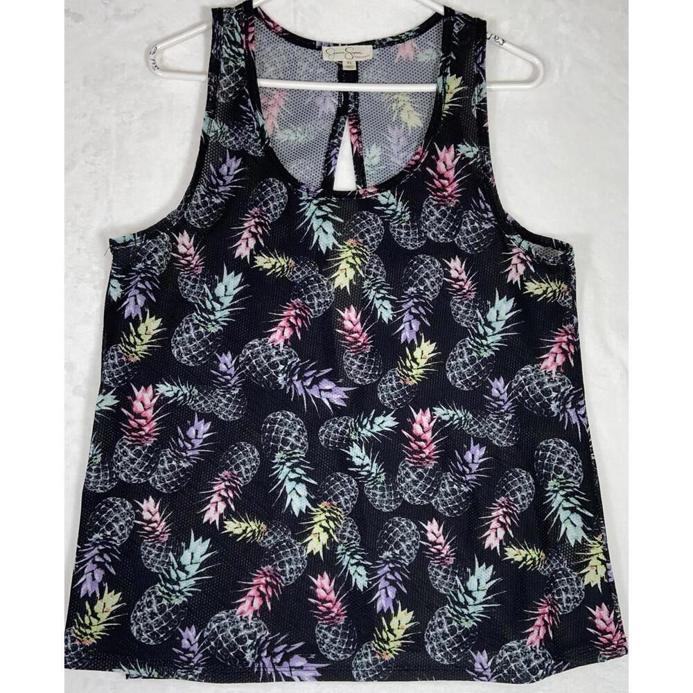 Jessica Simpson Pine Paty The Warm Up Women's Black Tank Top Athletic Size XL